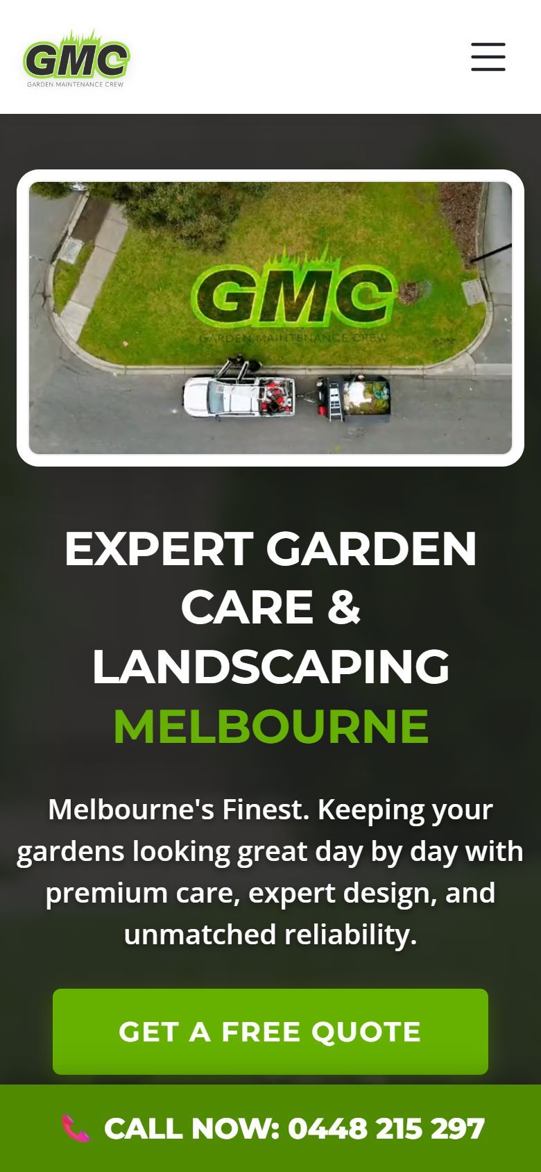 Garden MC homepage on a phone, captured 15 September 2026